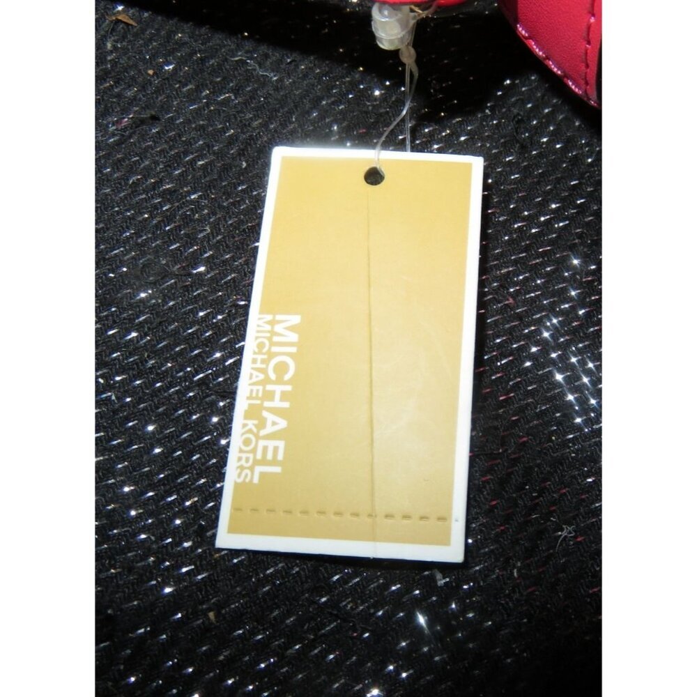 MICHAEL KORS Jet Set Stud Embellished Pouchette Leather Bag brand NWT - Picture 6 of 10